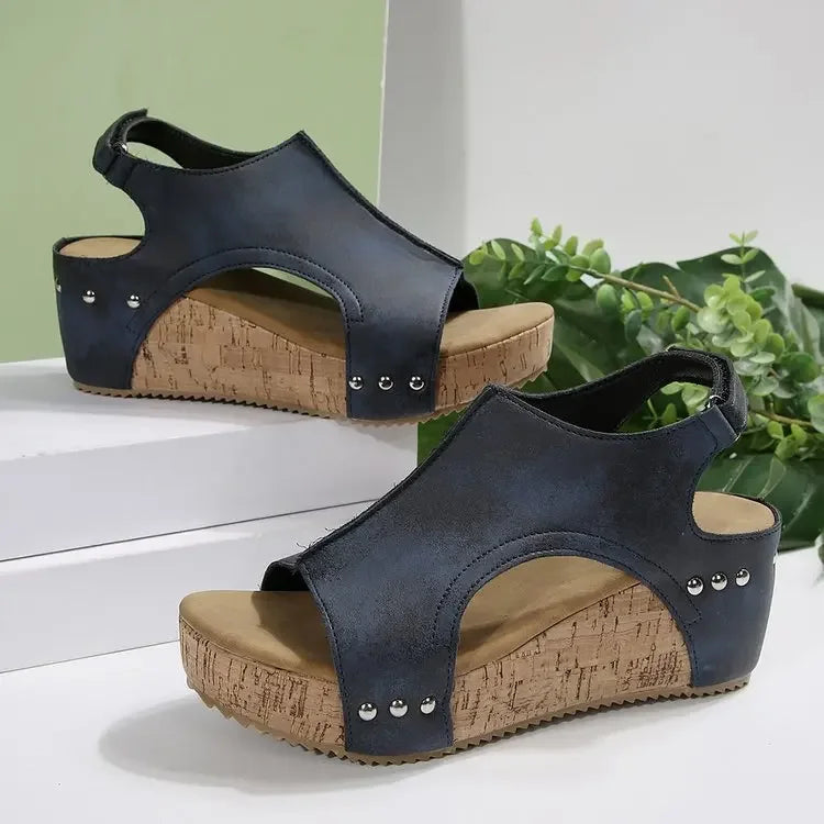 Women's Thick Heel Sandals™ Cross-Border Large Size Fish mouth Rubber Sole Sandals