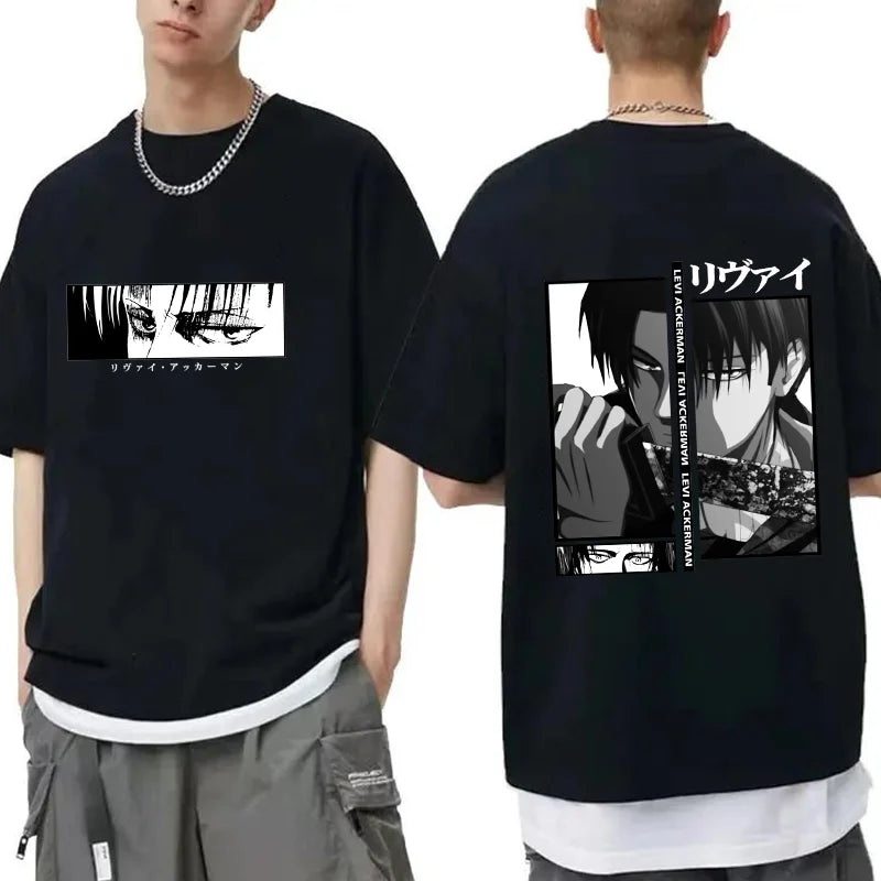 Men's T-Shirt™ Y2K Harajuku Japanese Anime Levi Ackerman Graphic Printed T-Shirt