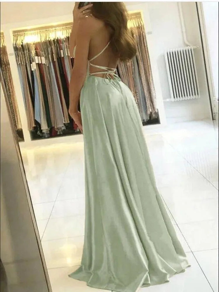 Women's Burgundy Maxi Dress™ Side Slit Adjustable Straps Dresses