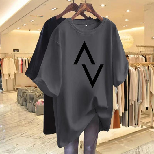 Women's Summer T-Shirt™ Loose cotton women's printed round neck short sleeved t-shirt
