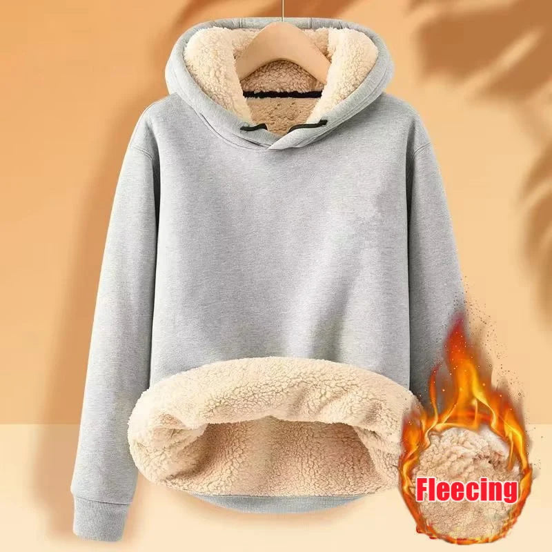 Women Fleece Sweatshirt™ Thickened Lamb Plush Hooded Pullover