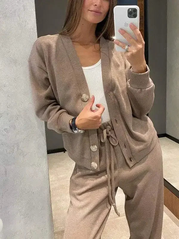 Women's Comfortable Sporty Set™ Casual Jacket Open Cardigan + Long Pants Set