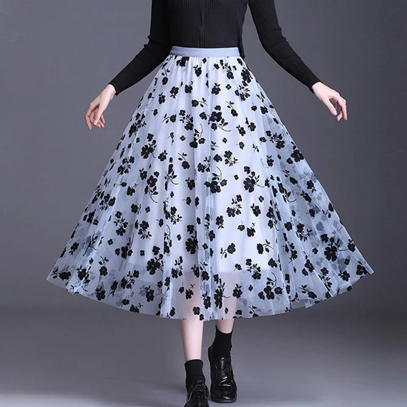 Women's Tulle Skirt™ Summer Hook Floral Loose Midi Skirt