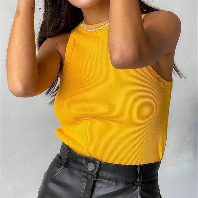 Women's Shirt™ Ribbed Knitted Summer Off Shoulder Tank Top