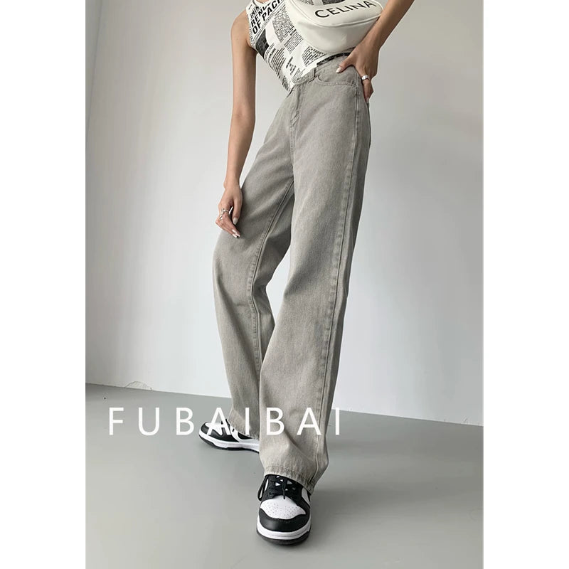 Women's Jeans™ High Waist Vintage Straight Baggy Denim Pants