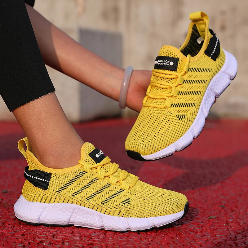 Women's Breathable Mesh Fabric Sneakers™ Lightweight Casual Versatile Flat Shoes