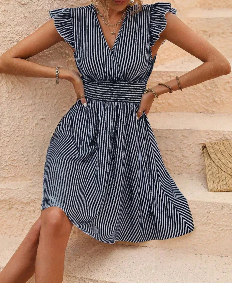 Women's Summer Dress™ Stripe Printing Butterfly Sleeves Dresses