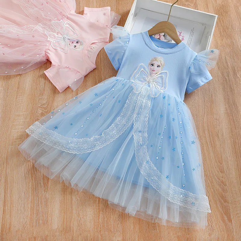 Disney Girls Summer Dress™ Short Sleeve Frozen Princess Elsa for Kids Dresses