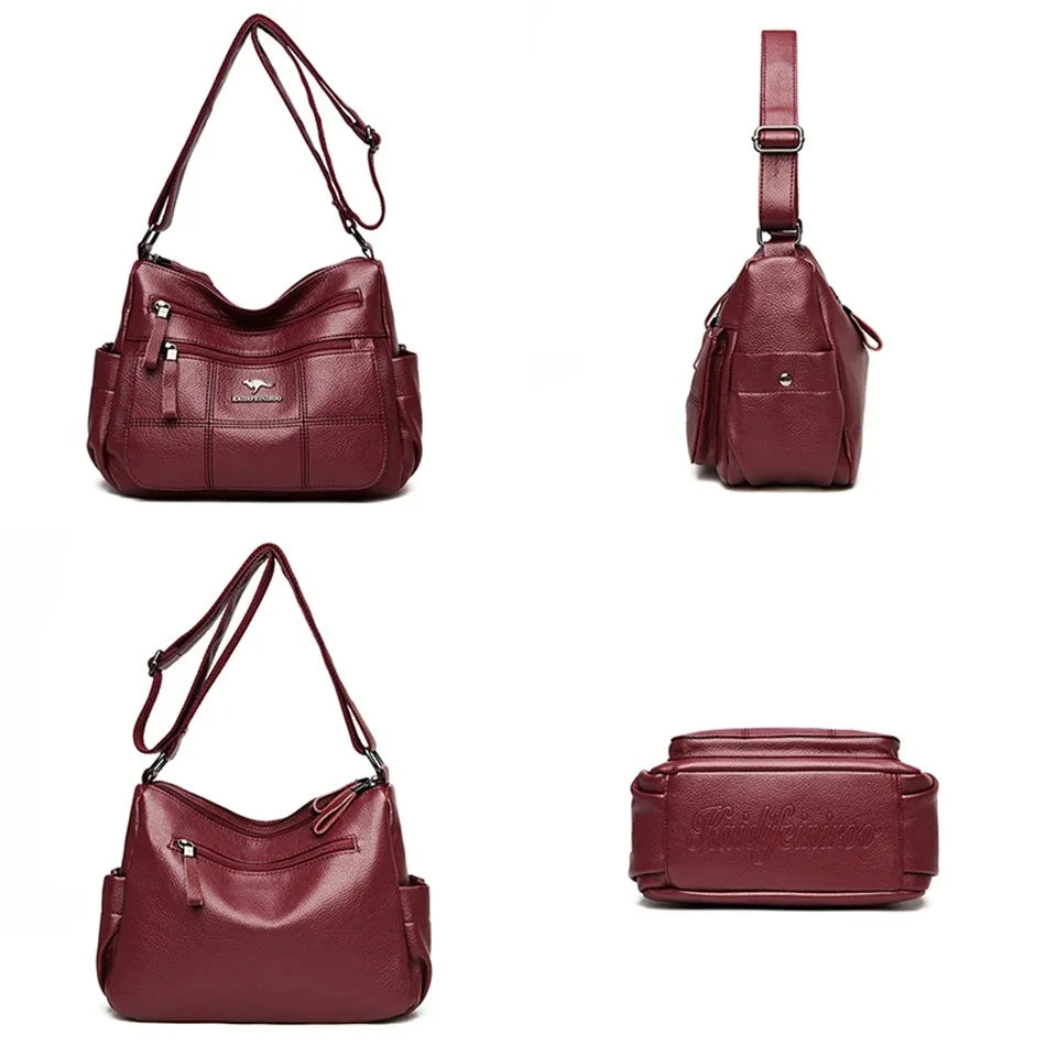 Women's Leather Luxury Handbags™ Ladies Shoulder Crossbody Sac & Messenger Tote Handbag