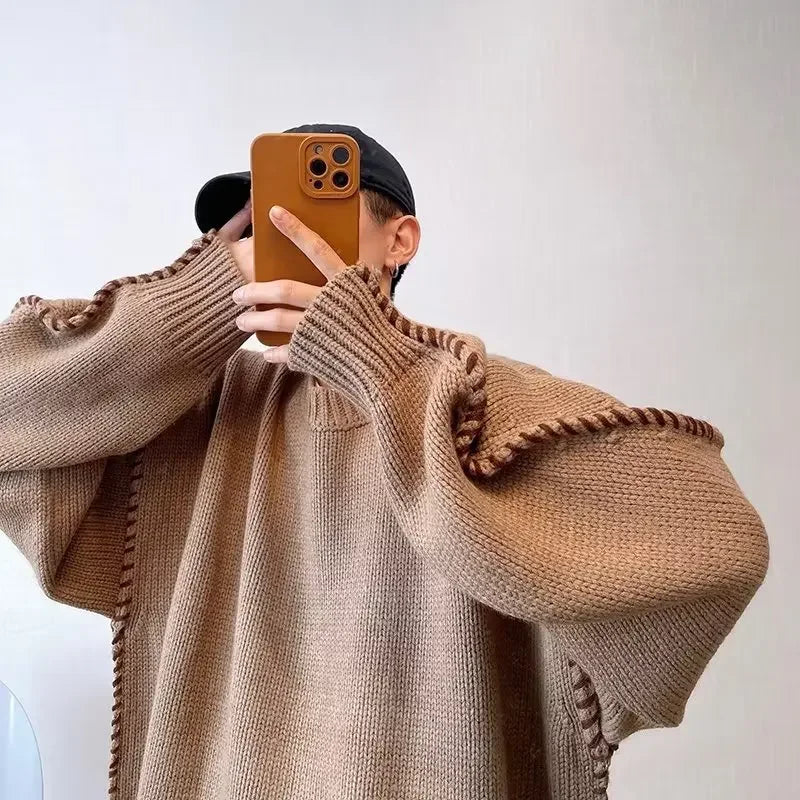 Men's Knitted Sweater™ Casual Versatile Long Sleeve round Neck Thick Sweater