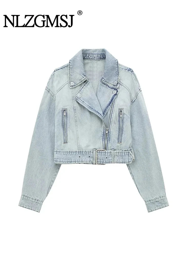 Women's Denim Jacket™ Lapel Long Sleeve Loose Streetwear Short Jacket