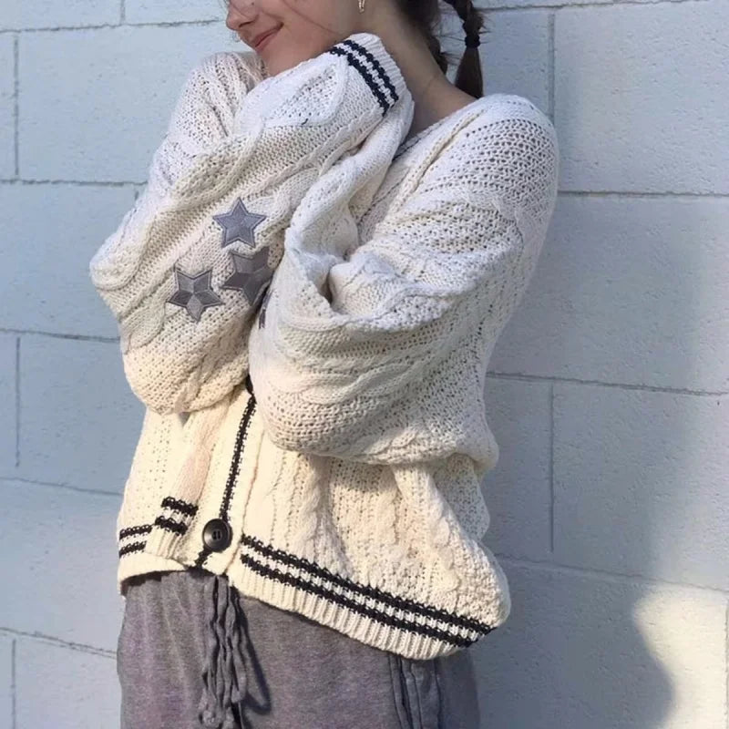 Women's Y2K Sweaters™ Loose Knitted Long Sleeve Cardigans