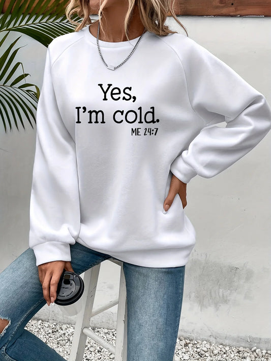 Women's Letter Printed Sweatshirts™ Long Sleeves Crewneck Warm Pullovers Clothing