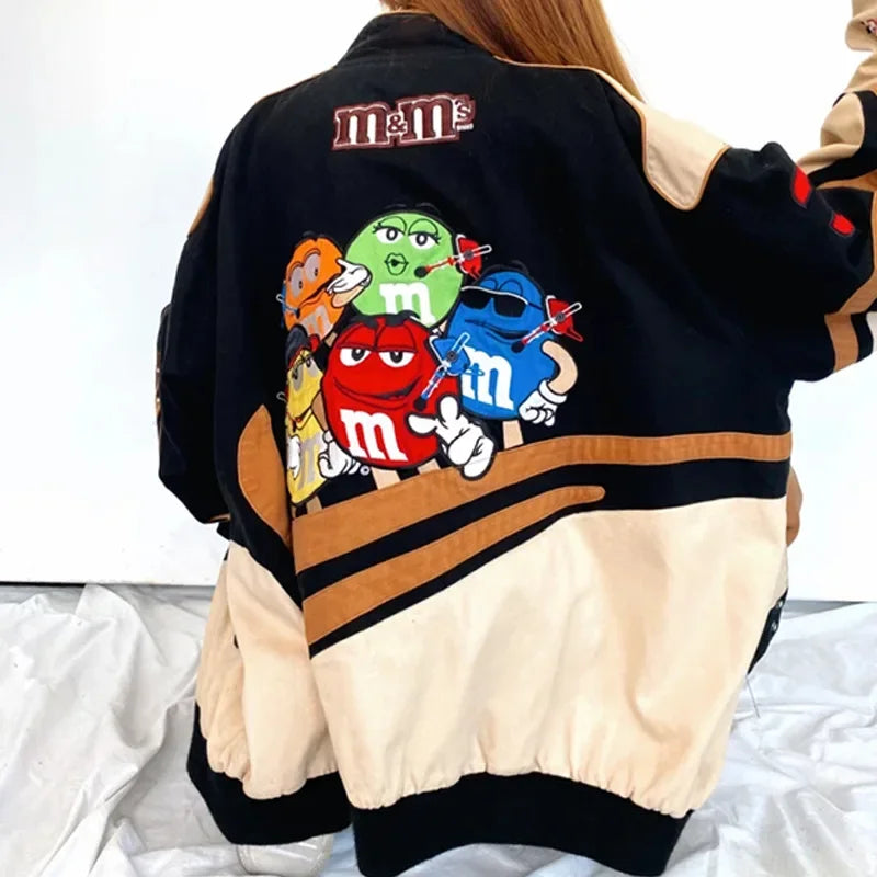Women's Cross-Border Jacket™ Amazon Motorcycle Style Loose Fit Long Sleeve Jacket