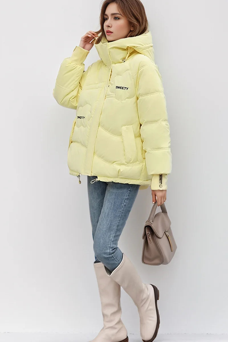 Women's Thick Coat™ Winter Cotton Casual Hooded Zipper Short Parkas Jacket