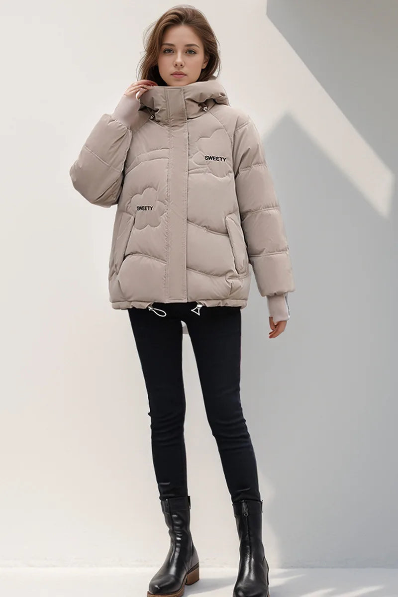 Women's Thick Coat™ Winter Cotton Casual Hooded Zipper Short Parkas Jacket