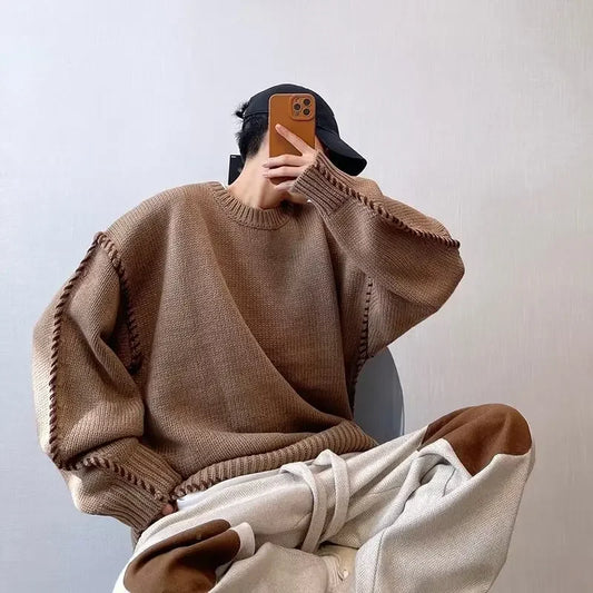 Men's Knitted Sweater™ Casual Versatile Long Sleeve round Neck Thick Sweater