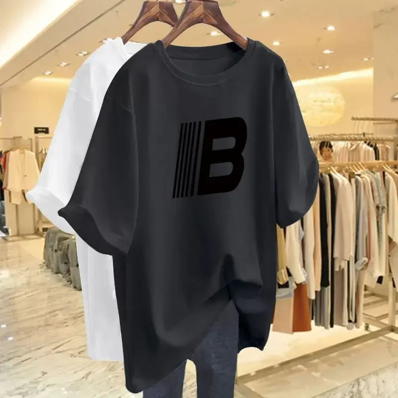Women's Short Sleeve T-Shirt™ Cotton Letter Loose Summer Short Sleeve T-shirt