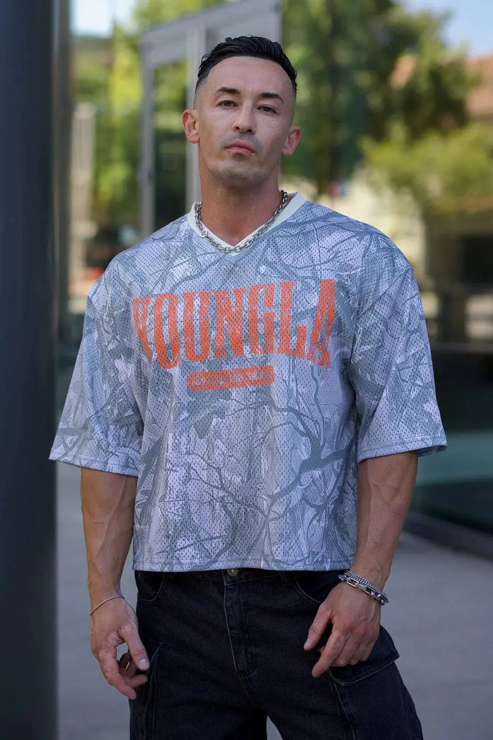 Men's T-Shirt™ YoungLa men's popular American breathable mesh short sleeved t-shirt