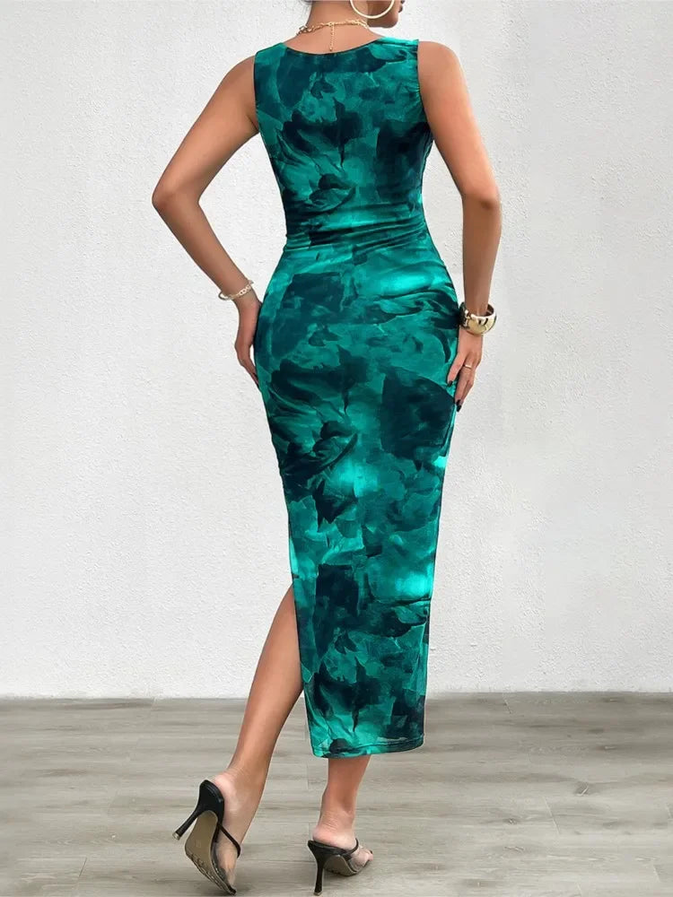 Women's Fashionable Long Dress™ Slimming Sleeveless Tight Bottom Split Dress