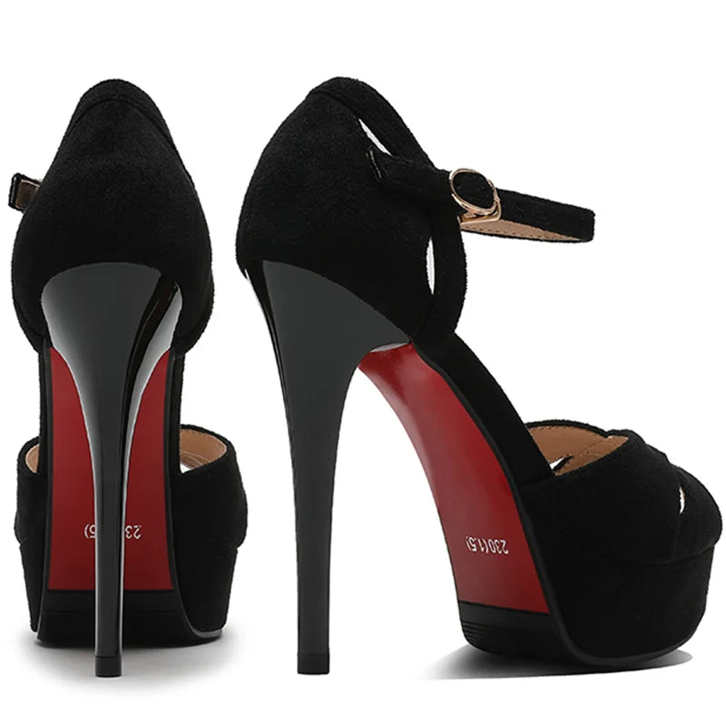 Women's High Heels™ Platform Strap Open Toe Ladies Pumps High Heels