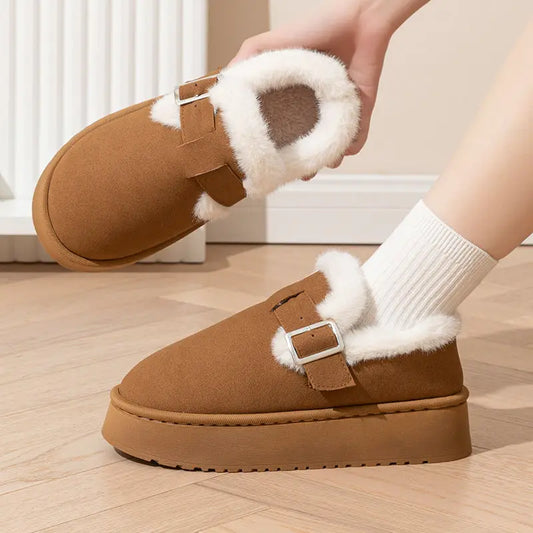 Women's Boken Shoes™ Plush Retro Bean Home Cotton Shoes