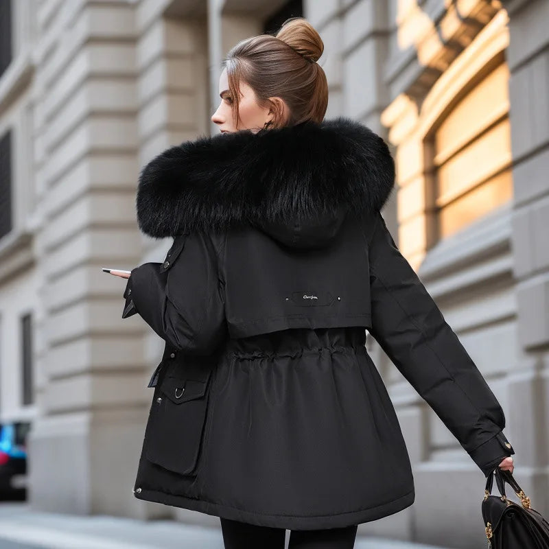 Women's Parkas Jacket™ Fake Fur Collar Oversized Hooded Puffer Jacket