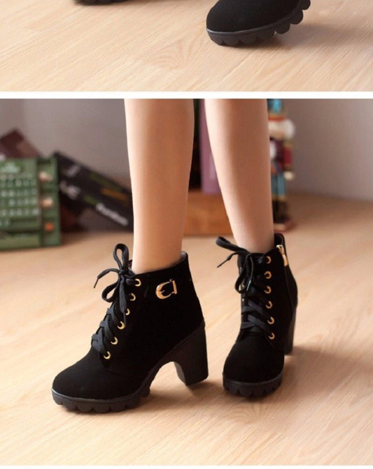 Women's Winter Pumps Boots™  High Heels Lace-up Boots