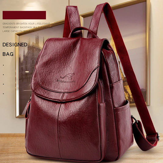 Women's Rucksack Large Capacity Backpack™ PU Leather Vintage Backpack