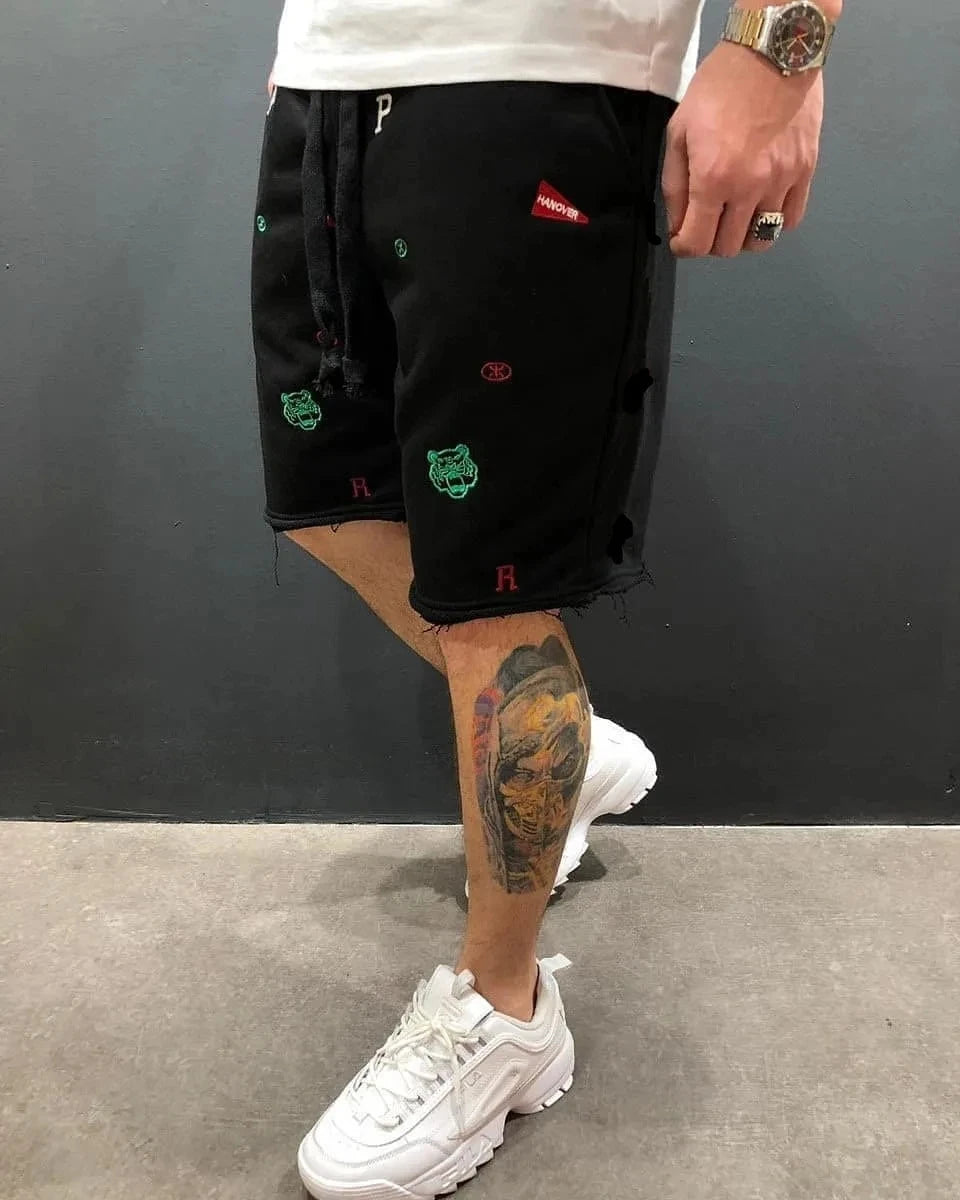 Men Embroidery Short Pants™ Street Trend Short Pants
