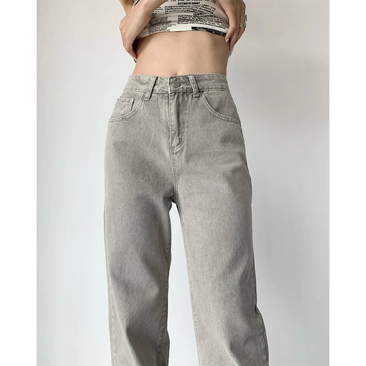 Women's Jeans™ High Waist Vintage Straight Baggy Denim Pants