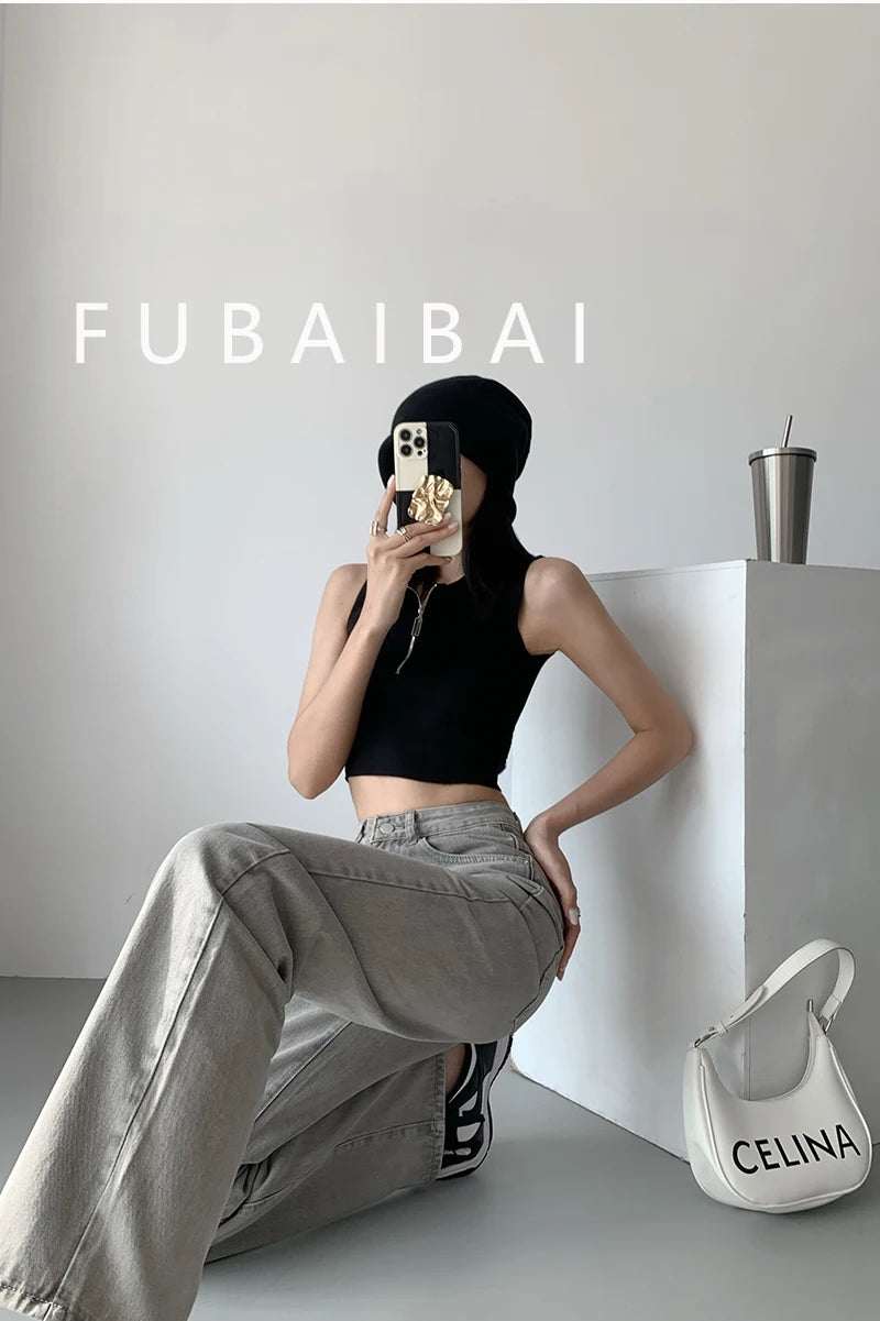 Women's Jeans™ High Waist Vintage Straight Baggy Denim Pants