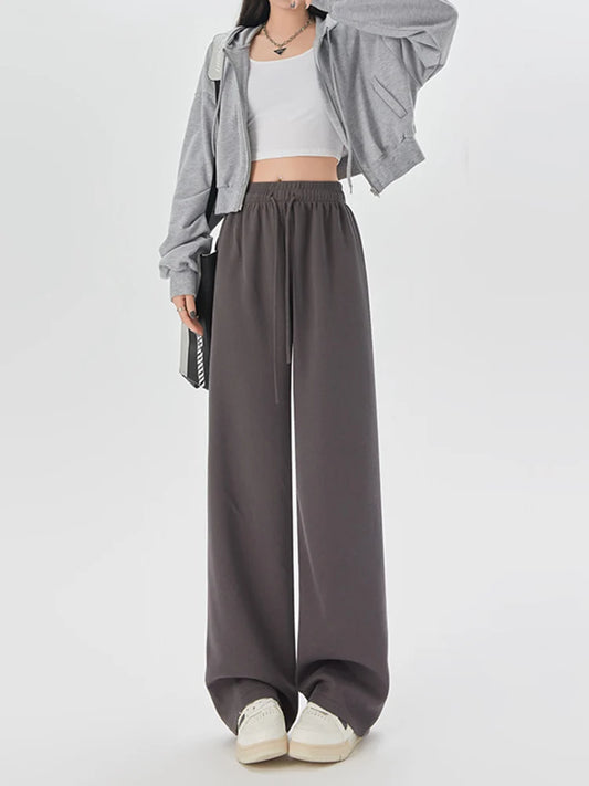 Women's Long Trousers™ Wide leg Elastic Waist Straight Knitted Trousers