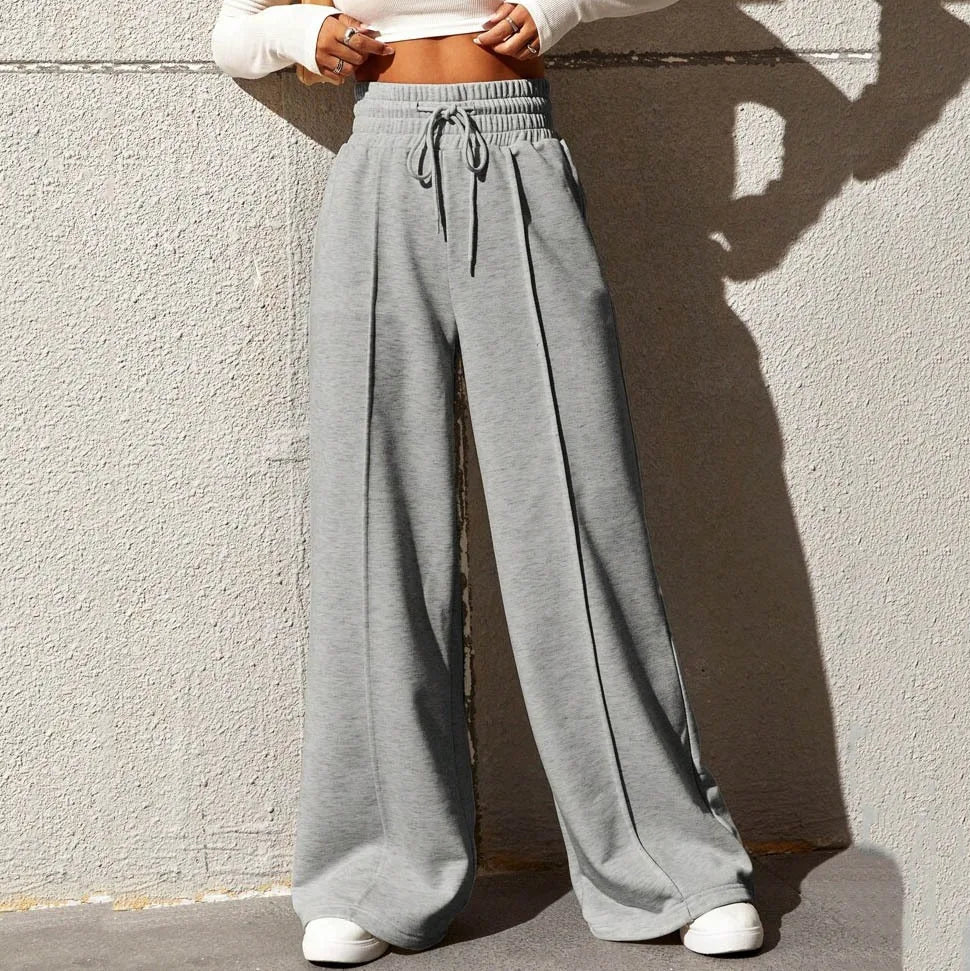 Women's straight tube loose pants™ wide leg pants casual pants