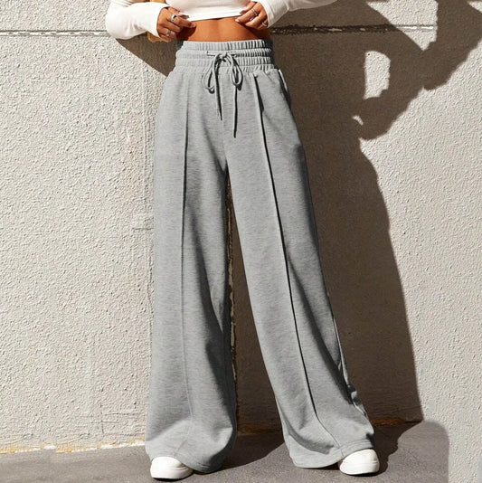 Women's straight tube loose pants™ wide leg pants casual pants