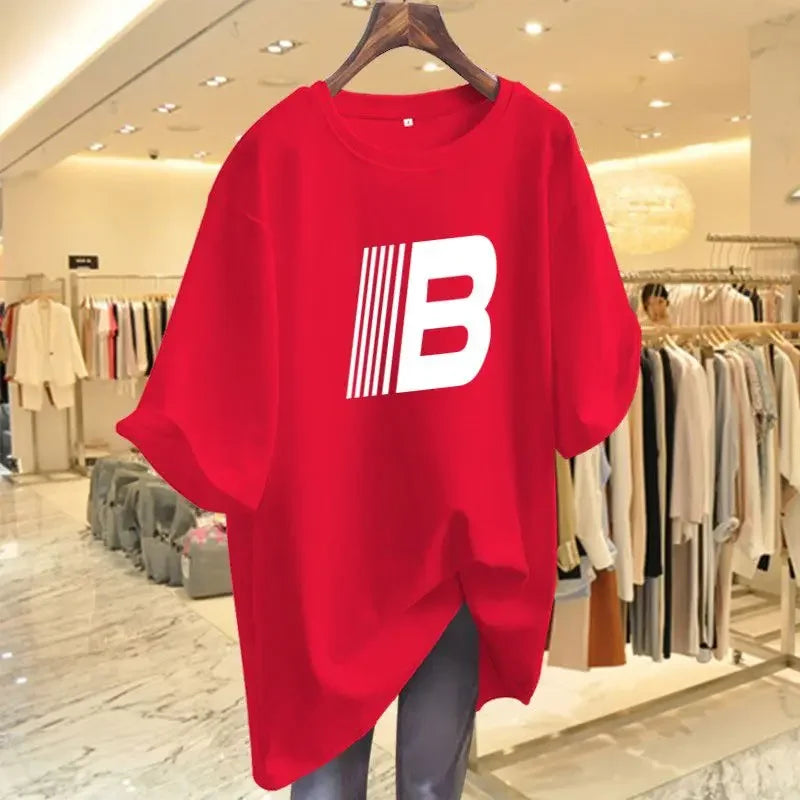 Women's Short Sleeve T-Shirt™ Cotton Letter Loose Summer Short Sleeve T-shirt