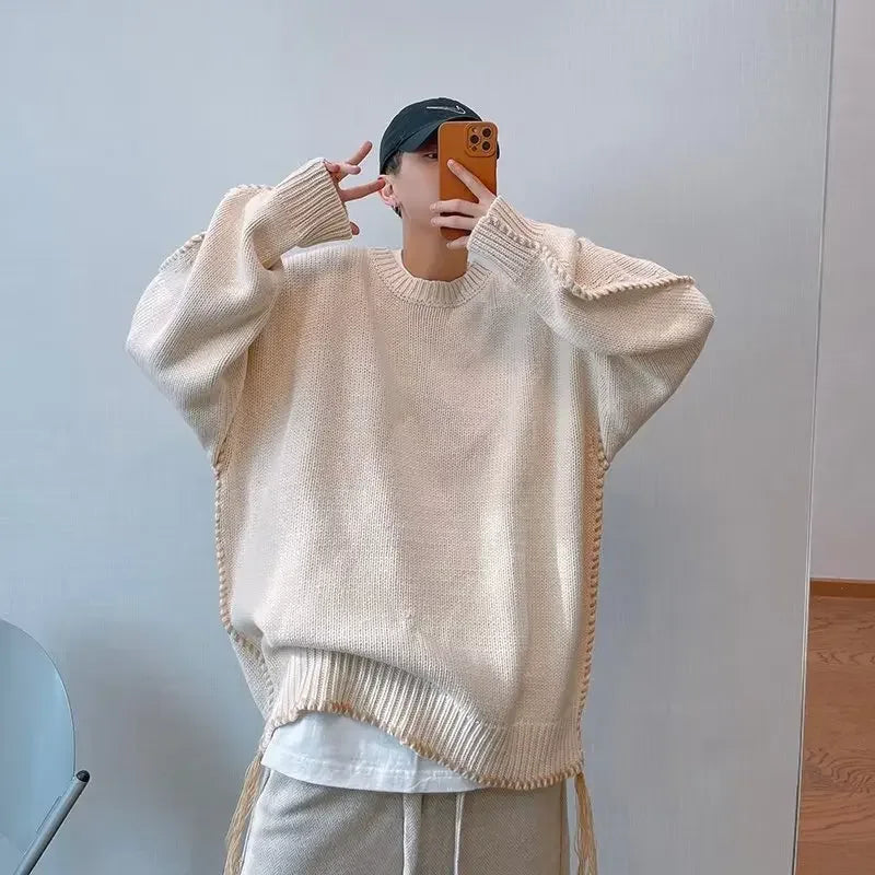 Men's Knitted Sweater™ Casual Versatile Long Sleeve round Neck Thick Sweater