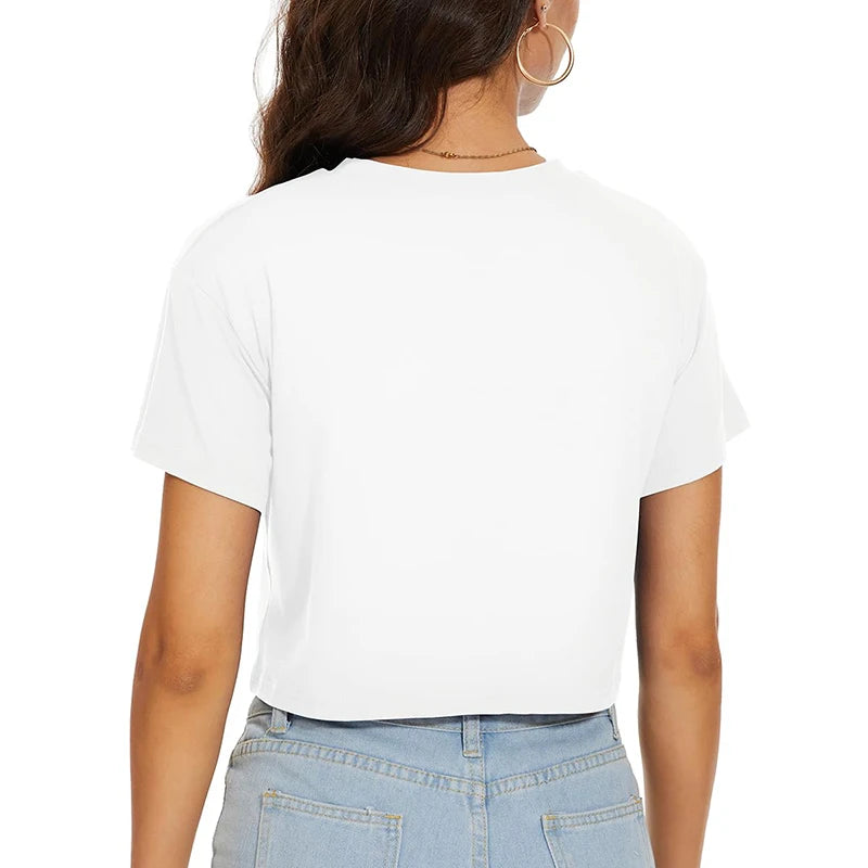 Women's Harajuku Y2K Crop Tops™ Casual  Short Loose Solid Color Tee Shirt