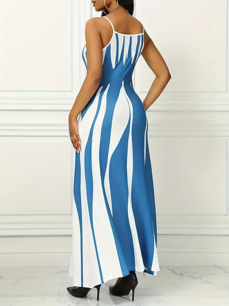 Women's Casual Sleeveless Spaghetti Strap Dress™  Abstract Print Maxi Dress