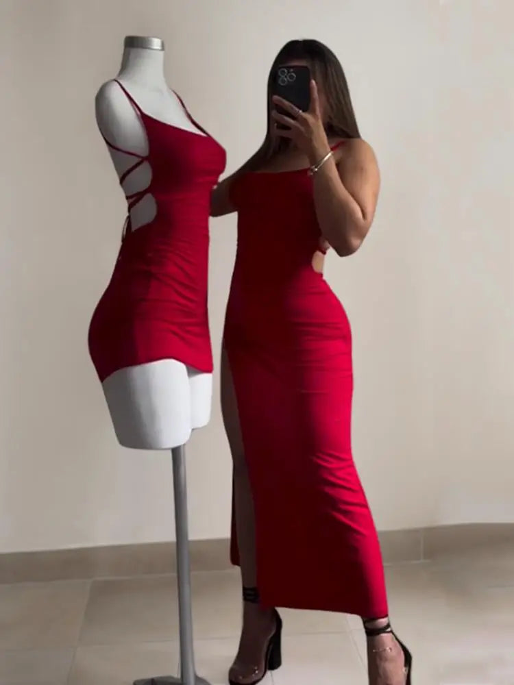 Women' Summer Sheath Dress™ Halter Strap Bag Hip Dress