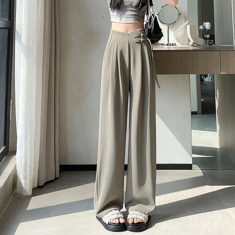 Women's Straight Leg Suit Pants™ Female Chic High Waisted Trousers