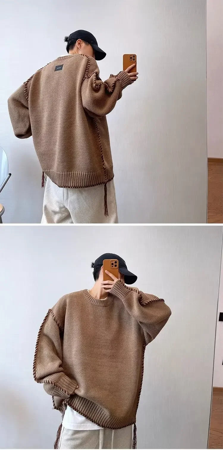 Men's Knitted Sweater™ Casual Versatile Long Sleeve round Neck Thick Sweater