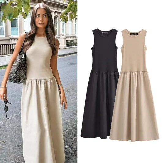 Women's TRAF Elegant Long Dresses™  Sleeveless Casual Y2k Dress