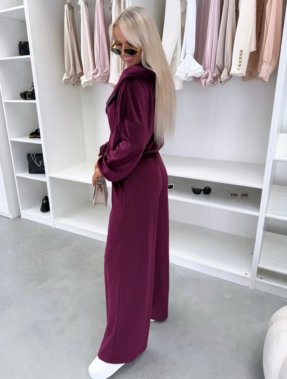 Women's  Casual Outfit™ Zipper Hooded Cardigan + Wide Leg Pants Two Piece Set