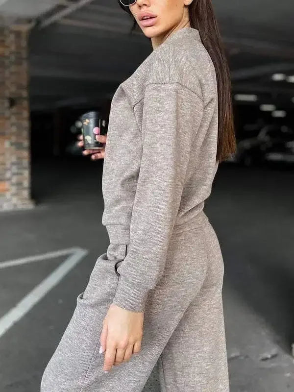 Women's Comfortable Sporty Set™ Casual Jacket Open Cardigan + Long Pants Set