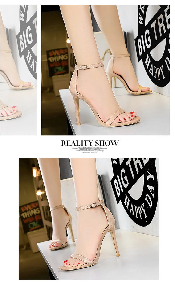 Women's Summer High Heels™ Velvet Surface One-band Ankle Cool Pu High Heels