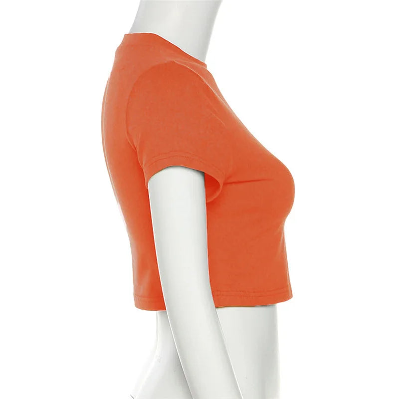 Women's Summer Crop T-shirt™ Short Sleeve O-Neck Cropped Tops