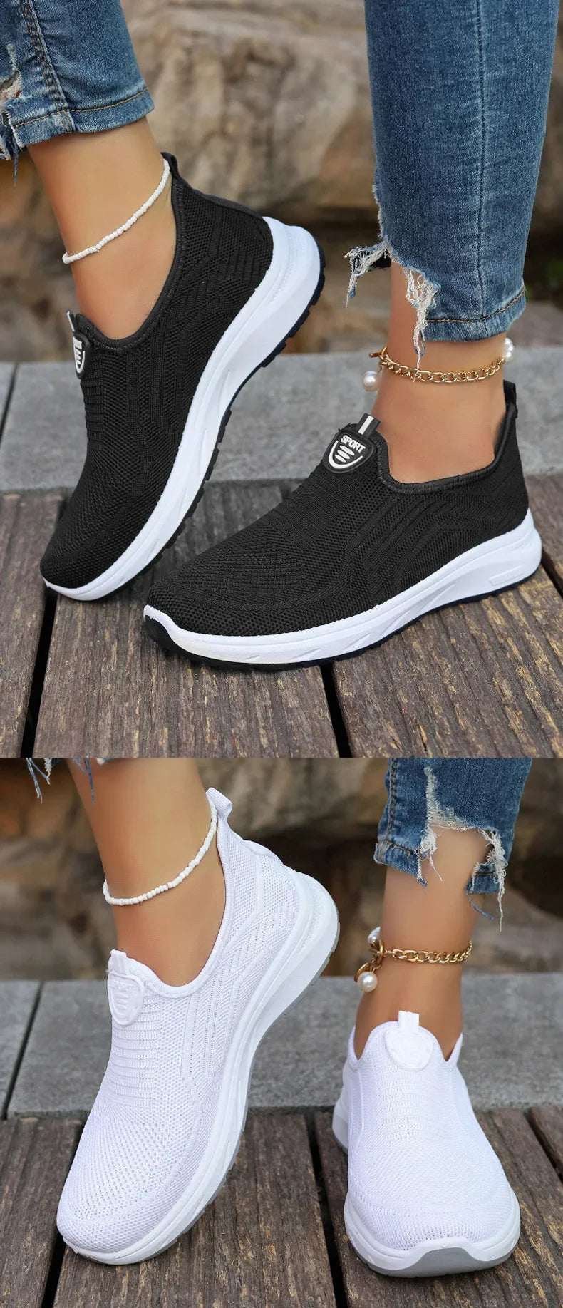 Women's Sneakers™ Lightweight Breathable Flats Slip on Casual Shoes