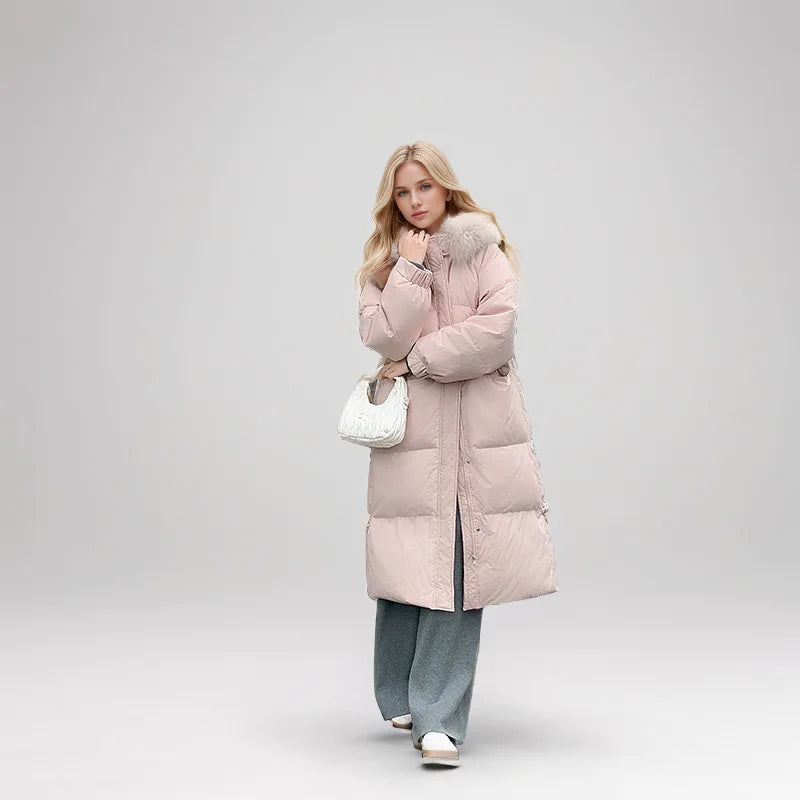 Women's Padded Jacket™ Long Over-the-knee Jacket Fur Collar Warm Thicken Cotton Parkas Coats