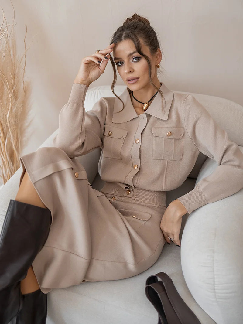 Women's Elegant Dress and Shirt™ Vintage Sets